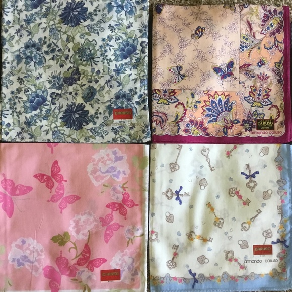 NWT ARMANDO CARUSO HANDKERCHIEF - Picture 6 of 9